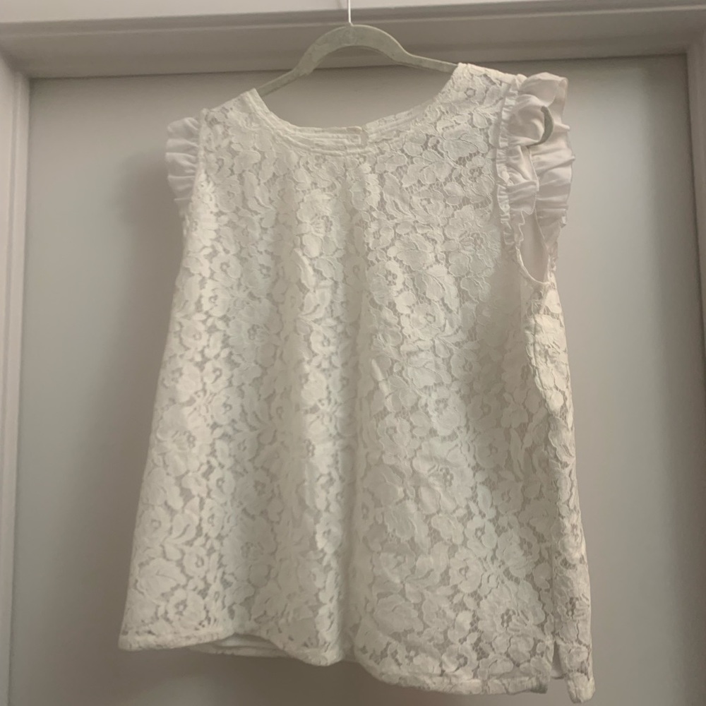 Loft eyelet lace blouse - large